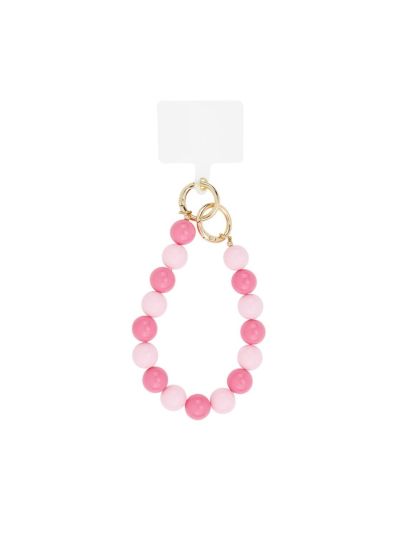 Kralen telefoonkoord in roze