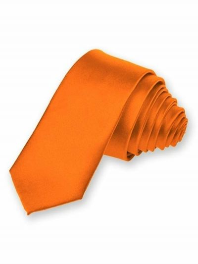 Oranje extra smalle stropdas