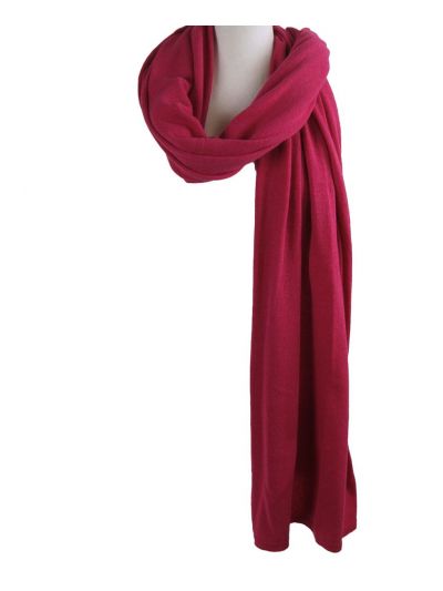 Kasjmier-blend sjaal/omslagdoek in hardroze