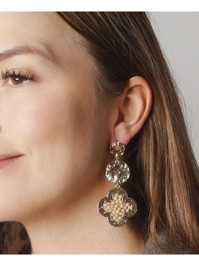 Statement oorbellen met klavertjevier