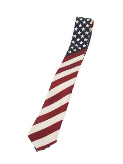 Extra smalle stropdas met Amerikaanse print