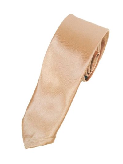 Zacht-goudkleurige extra skinny stropdas