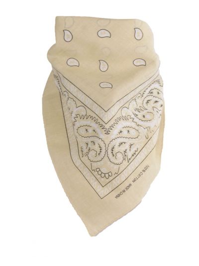 Boerenzakdoek / bandana in lichtbeige