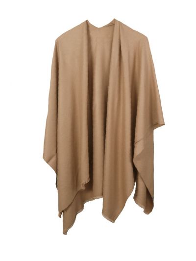 Effen omslagdoek in beige