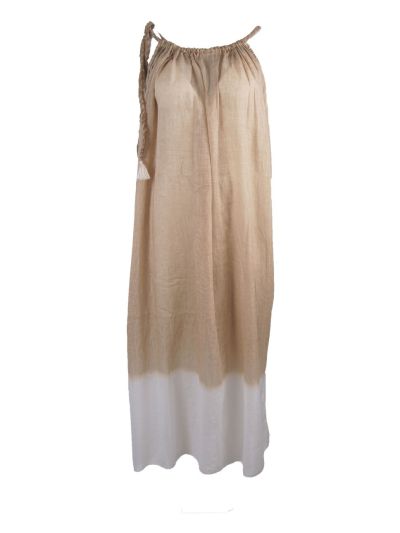Strandjurk in beige en wit