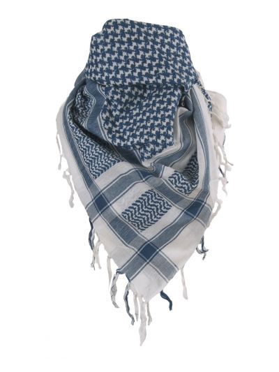 PLO sjaal / Arafat sjaal in blauw-wit