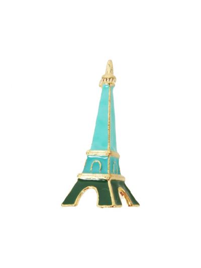 Broche- turquoise Eiffeltoren