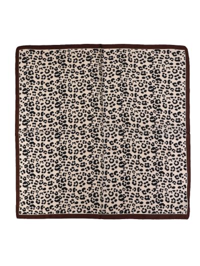 Satijnen sjaaltje vierkant – luipaard dessin