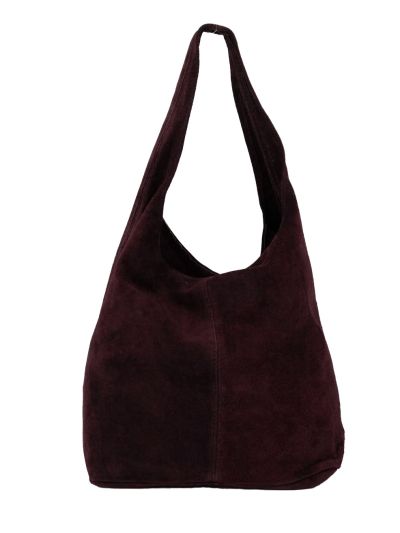 Burgundy rode shopper met rits