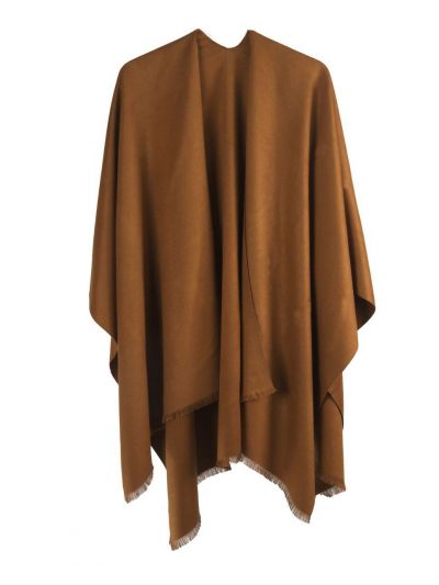 Effen omslagdoek in camel