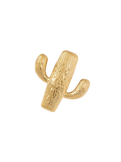 Cactus broche in goud