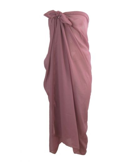Donker-oudroze pareo van crêpe voile