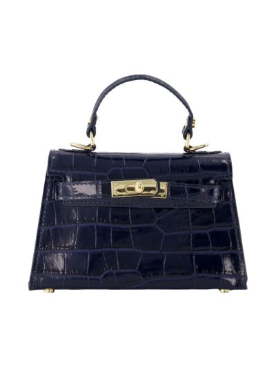 Livia lederen croco handtas