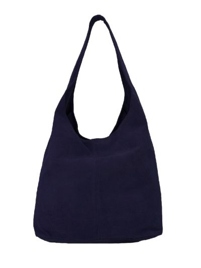 Donkerblauwe shopper met rits