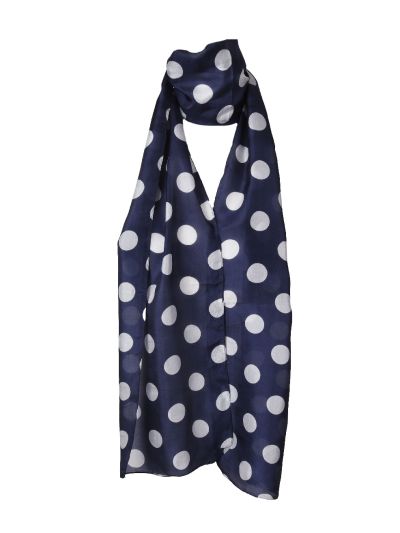 Zijden sjaal met polka dot stippen