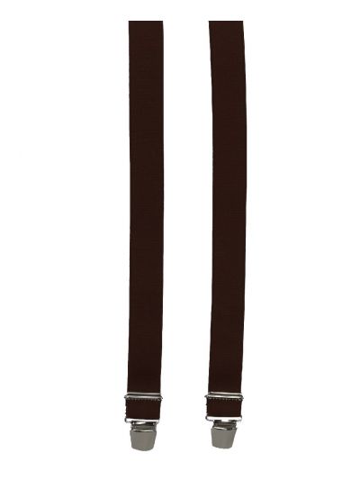 effen bruine Y-vormige bretels