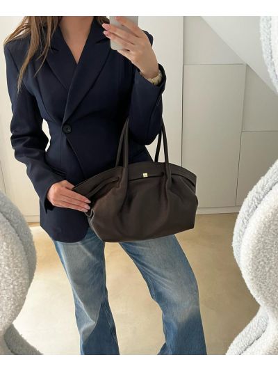 Mila lederen schoudertas