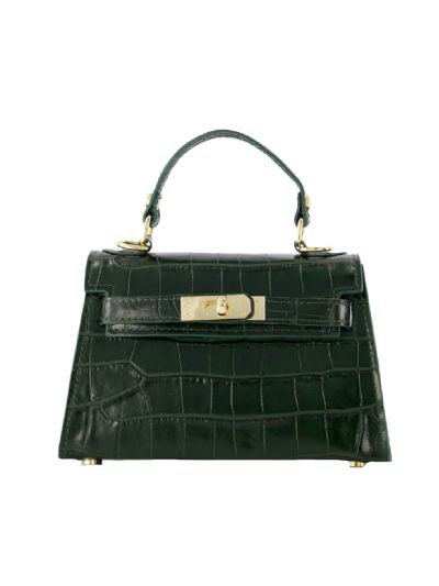 Livia lederen croco handtas