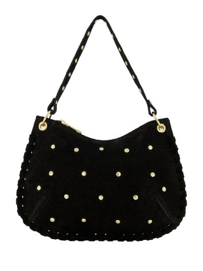 Dune suède schoudertas met gouden studs