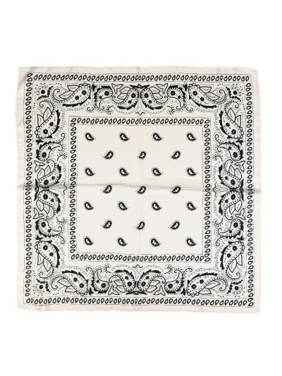 Vierkant satijn sjaaltje met bandana print