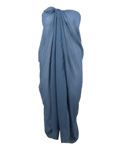 Denimblauw crêpe voile pareo