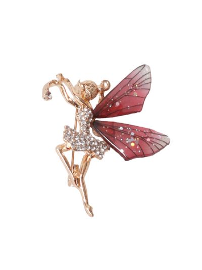 Ballerina broche met strass