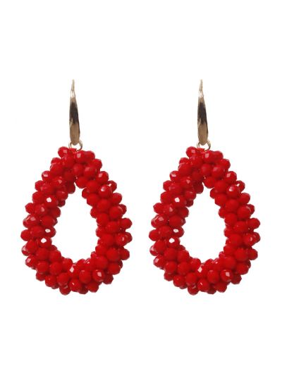 Ella oorbellen in rood