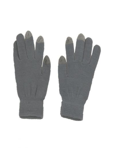Midden-grijze iGloves Touchscreen handschoenen met Etip vingertoppen