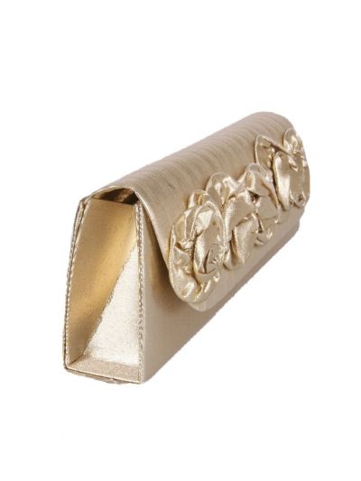 Avondtasje met 5 roosjes in de kleur goud