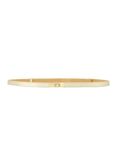 Luna leren riem in goud