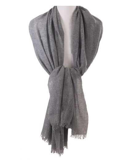 Grijze stola/sjaal van 100% kasjmier