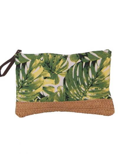 Etui tasje met tropische bladeren