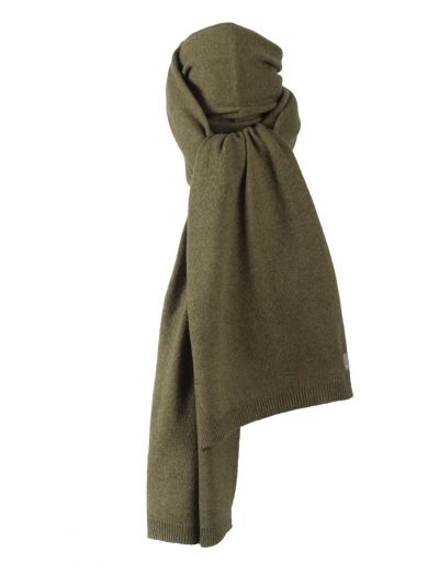 Legergroene kasjmier-blend sjaal 
