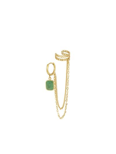 Oorbel met ear cuff