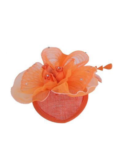 Haarbloem/Corsage in oranje met rozen