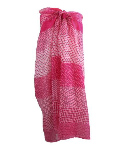 Hardroze pareo met diverse prints