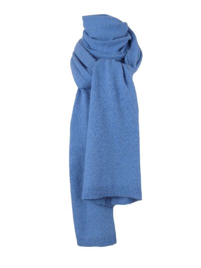Kasjmier-blend sjaal in hemelsblauw