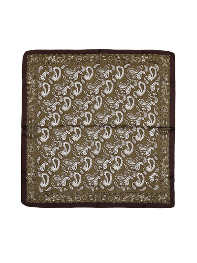 Vierkant satijn sjaaltje met paisley print