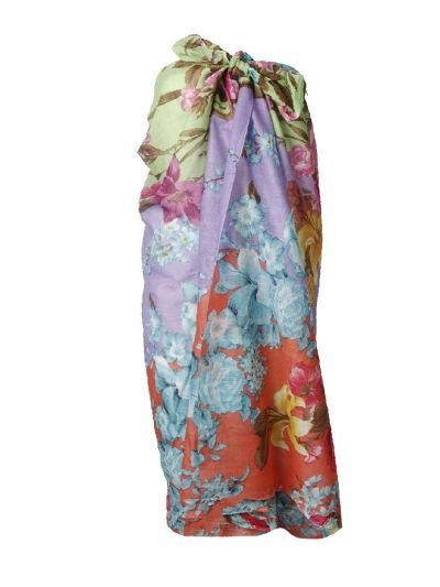 Jessy sarong in lila en zalmroze