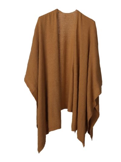 Kasjmier-blend omslagdoek in camel