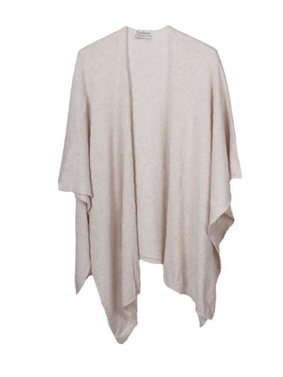 Kasjmier-blend omslagdoek in lichtbeige