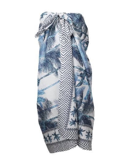 Lesley pareo met palmbomen print