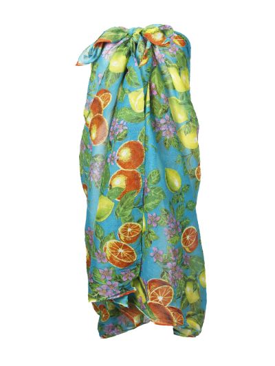 Katoenen sarong met sinaasappelprint