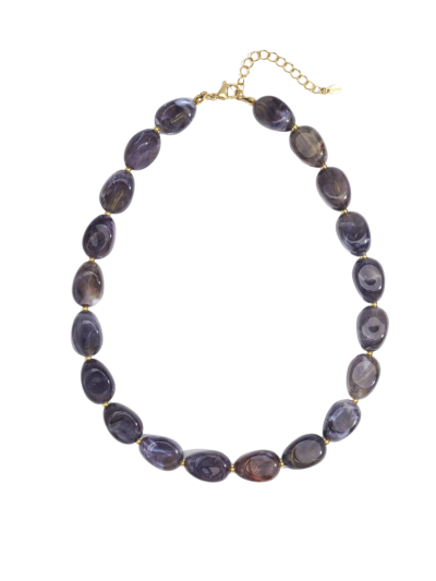 Lola kralenketting met natuursteen look