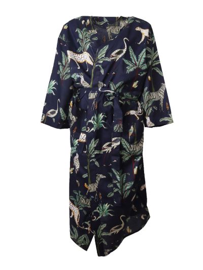 Kimono met tropische dierenprint