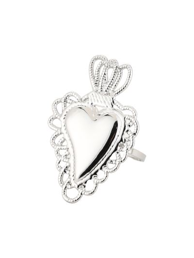 Hart met kroon ring