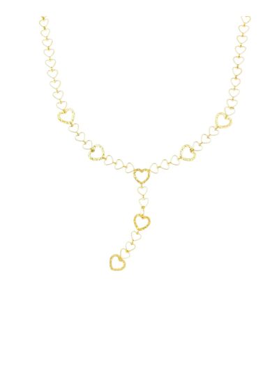 Lange Y-ketting – hartjesdesign 