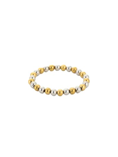 Lauri – zilver en gouden bolletjesarmband 