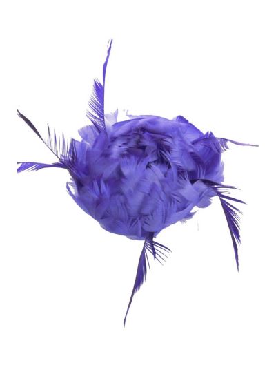Lavendel veren bloemcorsage op speld