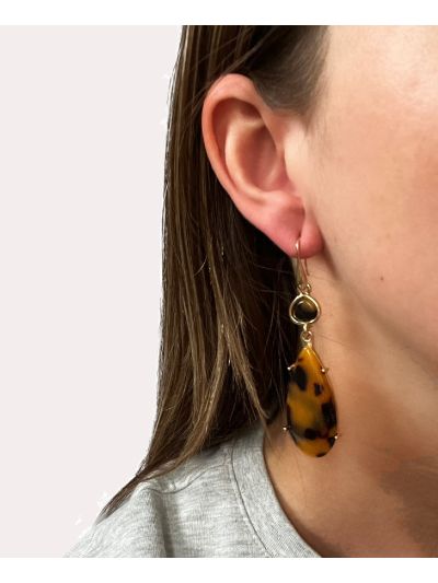 Leopard oorbellen hangers